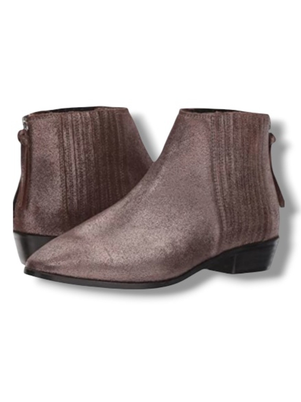 Kenneth Cole Reaction Women's Bronze Ankle Bootie Finger Gusset Leather
